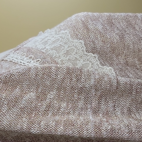 Beige Xhilaration Long Sleeve Top Lace Detail - Picture 3 of 7